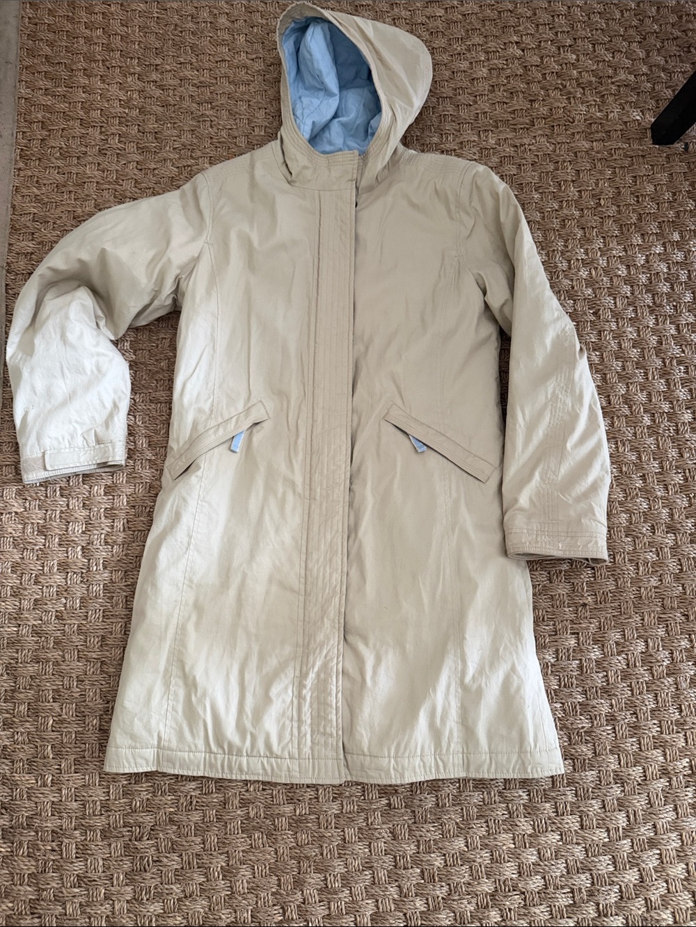 Gap Light Beige Hooded girls Coat - Classic Long Parka sz XXL